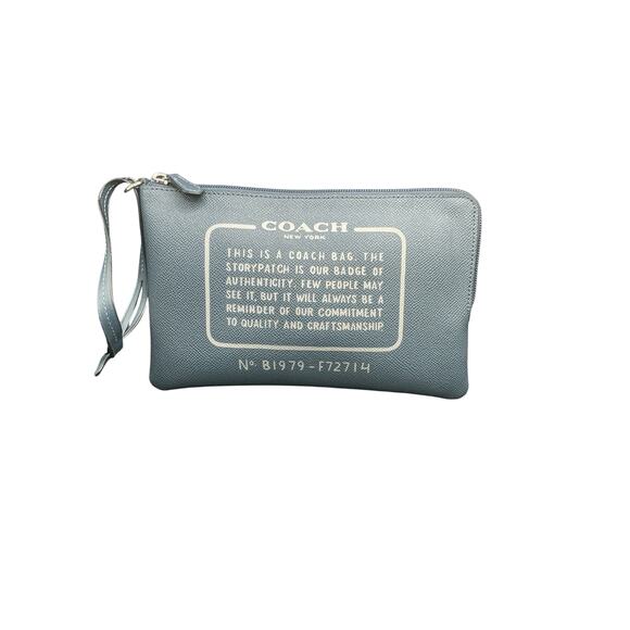 EUC Coach Storypatch Wristlet In Blue Color - Picture 1 of 7